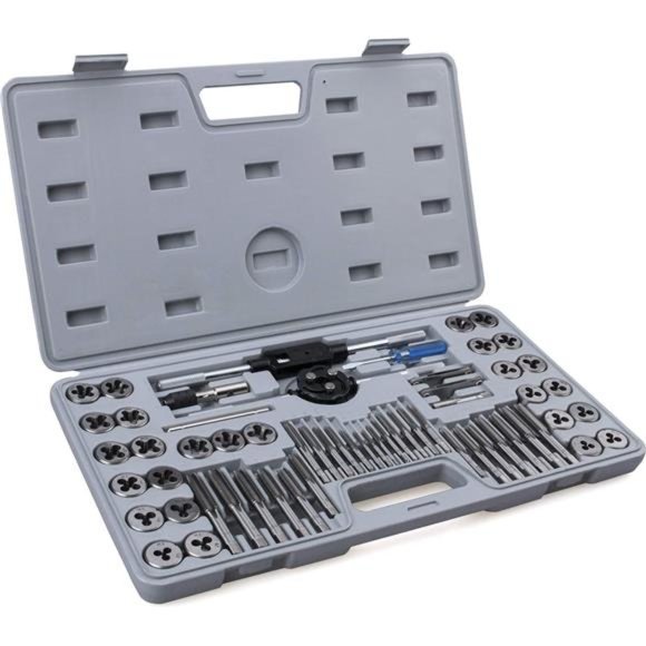 60Pc Master Tap and Die Set-Include SAE Inch Size #4 to 1/2” &Metric Size M3toM1 - Picture 1 of 6